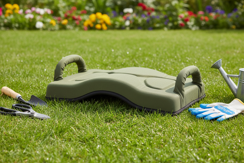 Ergonomic Garden Kneeler Pad on green lawn